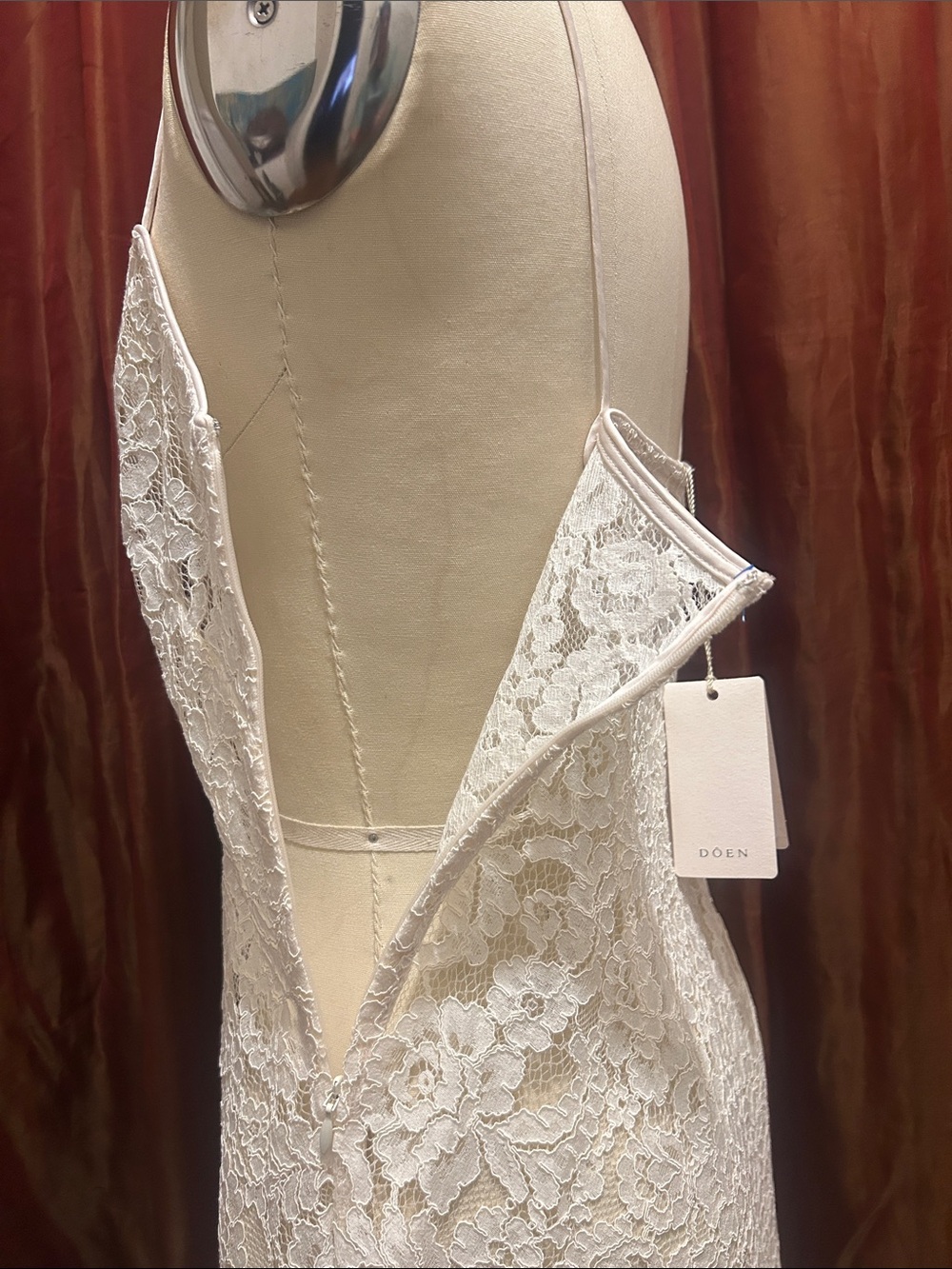 Doen Ivory Lace Midi Slip Dress - Picture 10 of 13